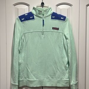 Vineyard Vines Womens Shep Shirt- Pullover front zip. Size XS